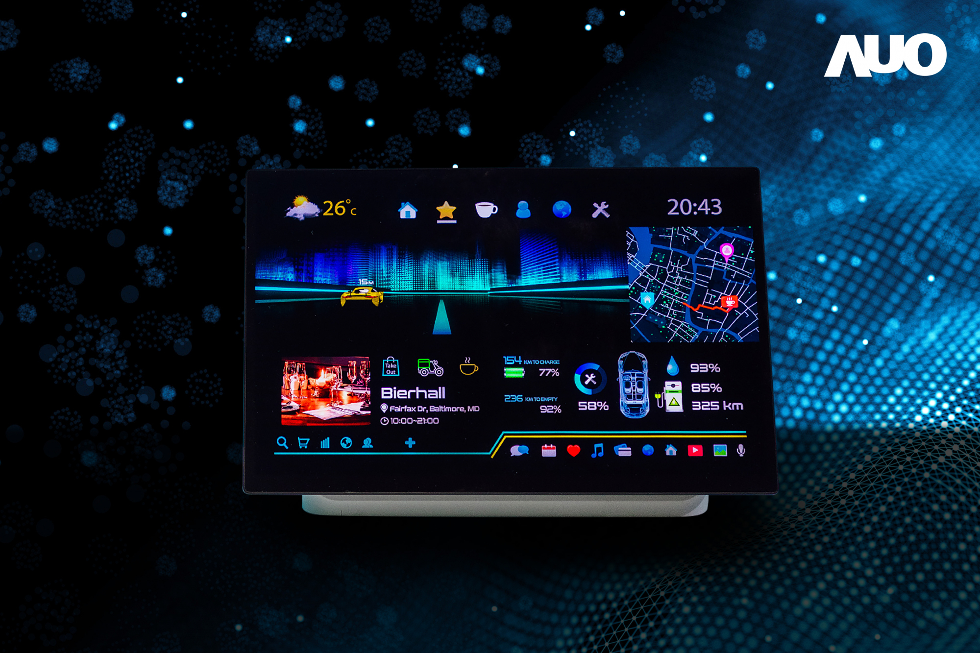 FUN88樂天16吋超高色域車載中控獲得2025顯示器元件產品技術獎之面板模組類傑出產品獎，首次在車載領域採用藍光COB（LED chip-on-board）搭載量子點（Quantum Dot）膜之Mini LED解決方案實現廣色域